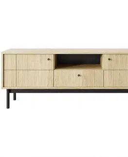 Nábytok do obývačky TV stolík Japandi RTV154 dub linea