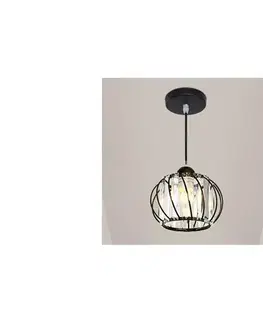 Svietidlá  Závesný luster na lanku BELLA 1xE27/40W/230V čierny 295ONA1111