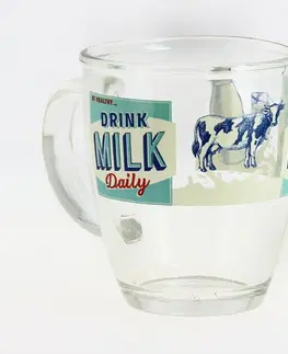 Hrnčeky, šálky, podšálky MAKRO - Hrnček 380ml sklo Milk