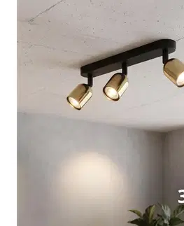 Svietidlá  LED bodové svietidlo TOP 3xGU10/10W/230V čierna/zlatá 6032