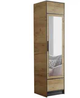 Šatníkové skrine Skriňa Roj 1d Dub Craft