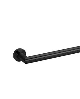 Svietidlá Sapho - Nástenný vešiak na uteráky X-ROUND 35,5 cm matná čierna XR400B