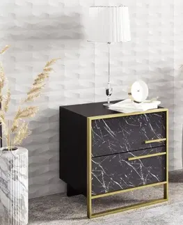 Nočné stolíky Nočný stolík Polka - Black