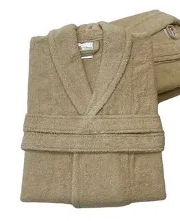 Pánske župany Froté deluxe unisex župan Béžový TiaHome - S/M