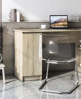 Písacie a pracovné stoly NABBI Alsen rohový pc stolík dub sonoma