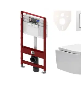 Záchody Cenovo zvýhodnený závesný WC set TECE do ľahkých stien / predstenová montáž + WC SAT Brevis SIKOTS3W1 SIKOTS3W1