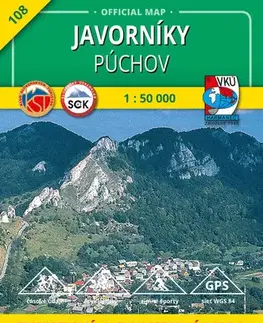 Turistika, skaly Javorníky - Púchov - TM 108 - 1:50 000, 5. vydanie