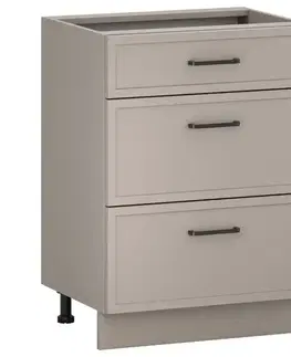Kuchynské skrinky stojace Kuchynská skrinka Heming D60 3s hlina