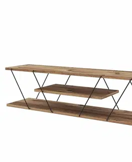 Konferenčné stolíky Televízny stolík Canaz Black and Walnut