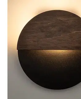 Svietidlá  LED Nástenné svietidlo LUNA LED/7W/230V pr. 26 cm čierna/hnedá 40860