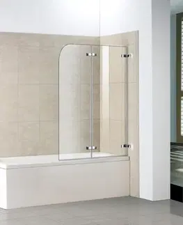 Sprchové dvere H K - Vaňová zástena S2 CLEAR 120x140cm - dvojdielna sklopná, číre sklo SE-S2CLEAR120