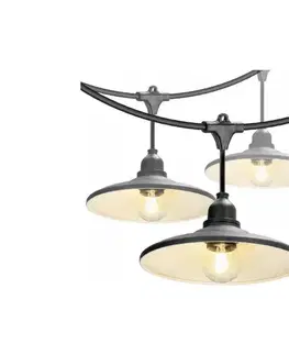 Záhradné lampy  Vonkajšia dekoratívna svetelná reťaz CRETE 20xE27/230V 25m IP44 005127