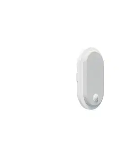Svietidlá  LED vonkajšie nástenné svietidlo s pohybovým čidlom OVAL LED/10W/230V IP65 biele PN32300033