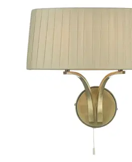 Svietidlá Där Lighting Där Lighting CRI0929 - Nástenné svietidlo CRISTIN 2xE14/40W/230V mosadz/taupe CRI0929