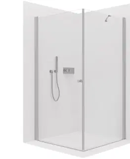 Sprchovacie kúty CERANO - Sprchovací kút Antelo L/P - 6 mm - chróm, transparentné sklo - 110x60x190 - otočný CER-8050BD131