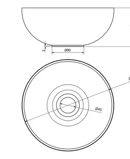 Umývadlá SAPHO - MINOR betónové umývadlo na dosku, priemer 26cm, ružová mat MR26021