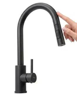 Kúpeľňové batérie REA - Kuchynská batéria Fresh Touch Black Matt REA-B6734