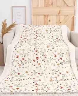 Deky MKLozkoviny.sk Baránková deka mikroplyš Exclusive 150 × 200 cm – Vanessa béžová