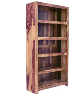 Knižnice Knižnica Kali 90x180x35 indický masív palisander
