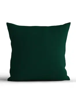 Dekoračné obliečky MKLozkoviny.sk Bavlnená obliečka na vankúš Renforcé 40 × 40 cm - Jasmine tmavozelená-  -