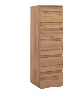 Spálne Komoda 5 zásuviek IMAGE 6 zlatý dub