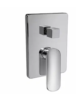 Kúpeľňové batérie Mereo Sprchová podomietková batéria s trojcestným prepínačom, Pego, Mbox, hranatý kryt, chróm CB60157PC