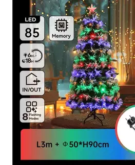Vianočné dekorácie  B.V.  - LED RGBY Vonkajší vianočný stromček 85xLED/3,6W/230V/8 funkcií  90cm IP44 B10303Y2X