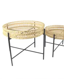 Konferenčné stolíky s úložným priestorom Konferenčný stolík BOHO BAMBOO 60