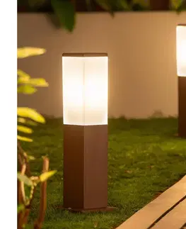 Záhradné lampy BRILAGI - Vonkajšia lampa NOVA 1xE27/15W/230V 40 cm IP44 hnedá FG-KH446PSH-40-RUST
