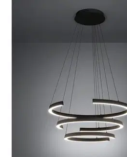 Svietidlá Eglo 390532 - LED stmievateľný luster na lanku LABONETE LED/50W/230V čierny + diaľkový ovládač 390532