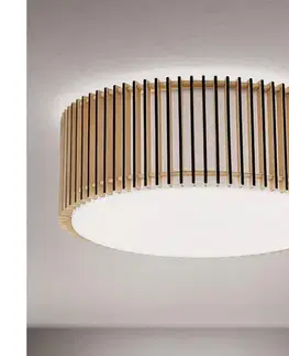 Svietidlá Orion - Stropné svietidlo TARTA 3xE27/40W/230V Ø 50 cm béžové DL 7-794/50 Holz/schwarz