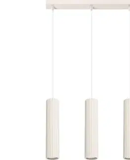 Svietidlá  SL.1594 - Luster na lanku KARBON 3xGU10/10W/230V krémová SL.1594