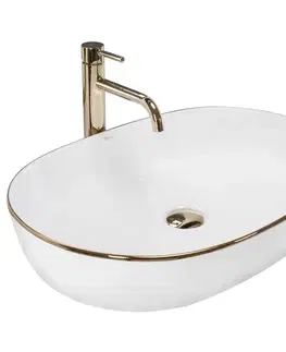 Umývadlá REA - Umývadlo na dosku CLEO White Gold Edge REA-U6211