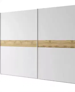 Šatníkové skrine Skriňa Gamma 300 cm dub wotan/biela