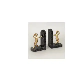 Taburetky Eurolamp SADA 2x Zarážka na knihy zlatá/čierna 752-19014