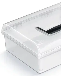 Úložné boxy NABBI NUF3L plastový úložný box priehľadná / čierna