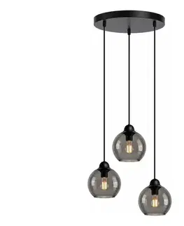 Svietidlá Keter Lighting Luster na lanku UNO 3xE27/60W/230V čierna 1320/22