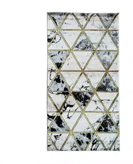 Moderné koberce Koberec Frisee Diamond 1,33/1,9 C0075 čierna/zlatá