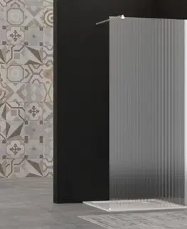 Sprchovacie kúty INVENA - Walk-in II Trend 80x200cm, ryhovaná 8mm shiny-glass, chróm AK-32-189-S
