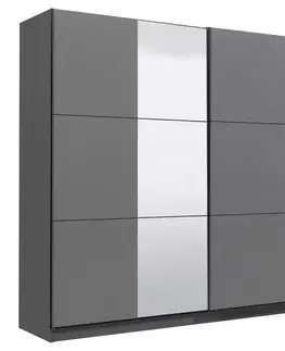 Šatníkové skrine Skriňa Sierra 240 OG zrkadlo grafit 11008290