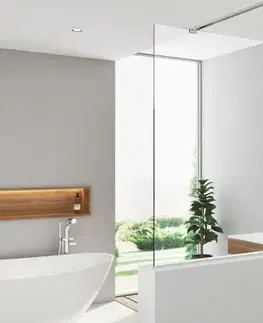 Sprchové dvere Sprchová zástena SAT Walk-in 120x100 cm na zníženú priečku chróm SATBWIS120PR SATBWIS120PR