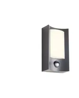 LED osvetlenie Redo 90486 - LED Vonkajšie nástenné svietidlo so senzorom WARP LED/8W/230V IP44 90486