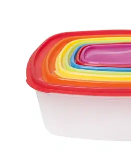 Dózy na potraviny MAKRO - Plastová dóza s vekom sada 7ks