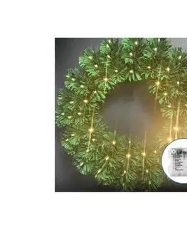 Vianočné dekorácie  B.V.  - LED vonkajší vianočný veniec 72×LED/3×AA Ø 50 cm IP44 teplá biela B10303Y28