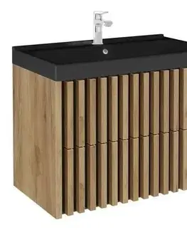 Kúpeľňový nábytok Kúpeľňová skrinka s umývadlom SAT Delano 80x46 cm dub mat DELANO80ZDCUMB DELANO80ZDCUMB