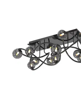 Svietidlá Wofi 9014-1205 - LED Prisadený luster NANCY 12xG9/3,5W/230V čierna/chróm 9014-1205