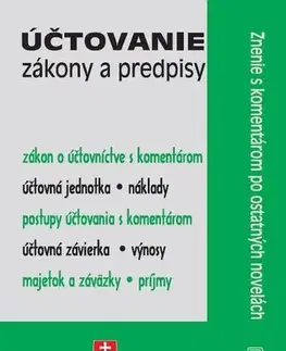 Dane, účtovníctvo Účtovanie – Zákony a predpisy