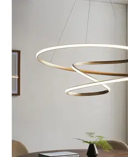 Svietidlá Endon 97639 - LED stmievateľný luster na lanku TWIRL LED/88W/230V 3000K zlatý 97639