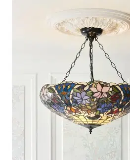 Svietidlá Endon 111887 - Luster na reťazi Tiffany SULLIVAN 3xE27/10W/230V pr. 57 cm 111887