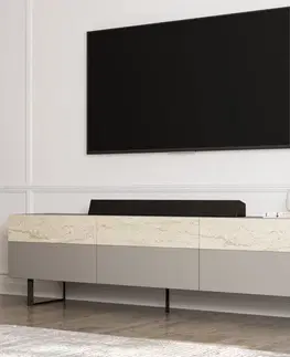 TV stolíky TV stolík Sign - Grey, Travertine